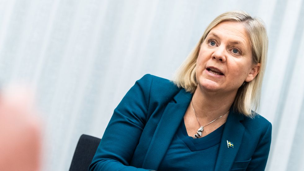 Finansminister Magdalena Andersson (S) menar att de ekonomiska klyftorna är för stora i Sverige nu.