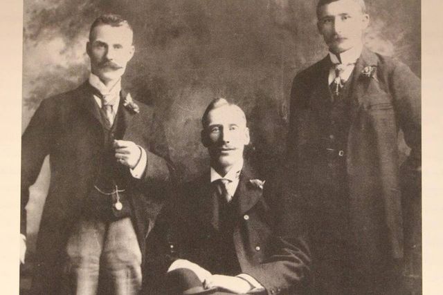 Eric Lindblom, John Brynteson och norrmannen Jafet Lindeberg.