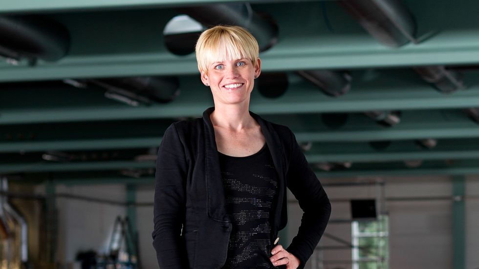 Linda Fransson, vd och delägare på Gnosjö Automatsvarvning.