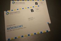 Röstkort till valet 2014.