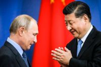 Rysslands president Vladimir Putin och Kinas president Xi Jinping.