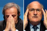 Michel Platini och Sepp Blatter.