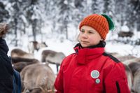 Greta Thunberg och Fridays for future besökte Kallak och Jokkmokk i februari. Arkivbild.