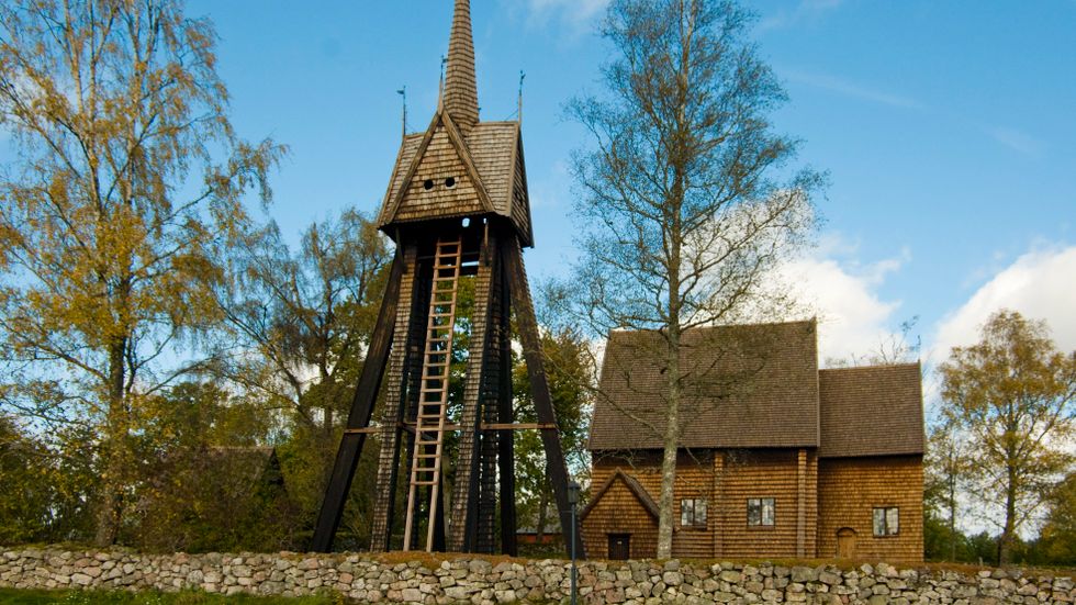Granhults kyrka i Växjö, Småland. Den äldsta ännu existerande svenska timmerkyrkan.
