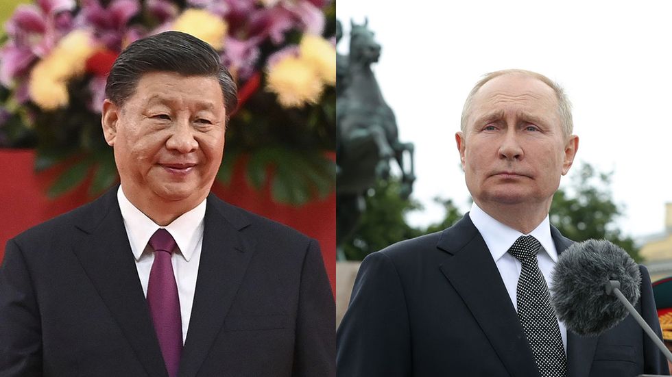 Kinas president Xi Jinping och Rysslands president Vladimir Putin. 