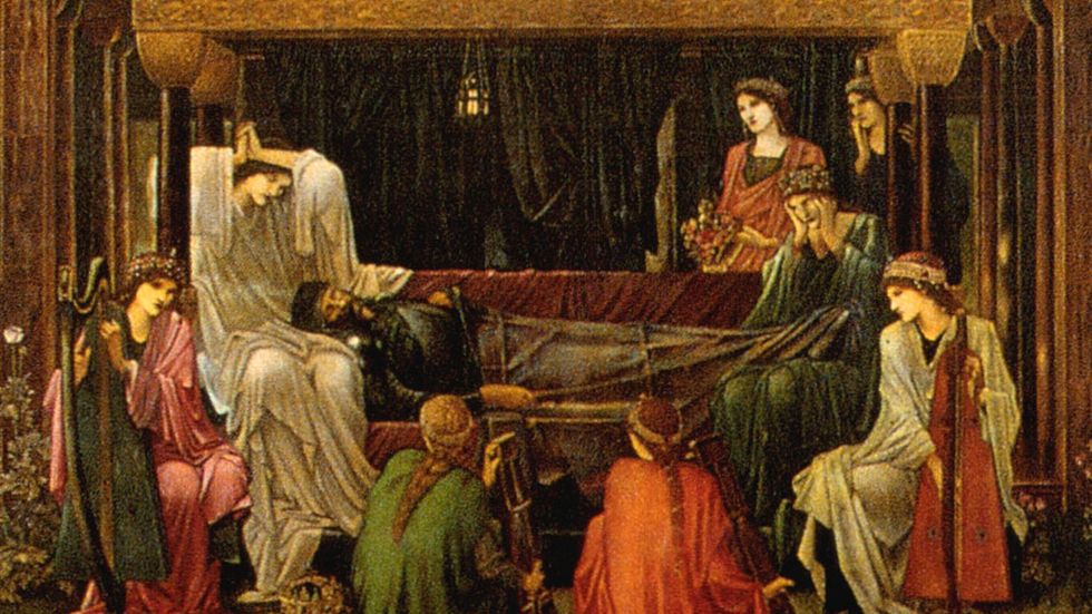 Edward Burne-Jones ”Last Sleep of Arthur in Avalon”.