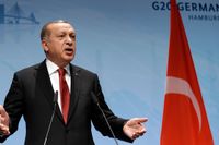 Turkiets president Recep Tayyip Erdogan efter G20-mötet där världens största ekonomier har träffats.