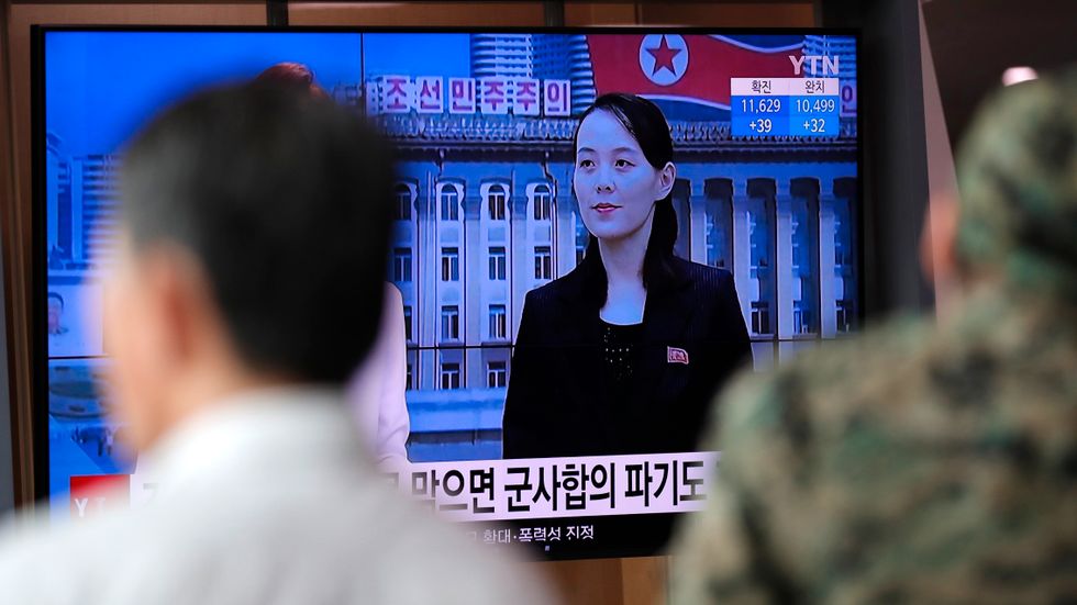 Kim Yo-Jong, syster till Nordkoreas diktator Kim Jong-Un, säger att landet kommer att utplåna Sydkoreas armé ifall Nordkorea provoceras militärt. Arkivbild.