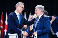 Natos generalsekreterare Jens Stoltenberg och Finlands president Sauli Niinistö.