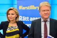 KD:s Ebba Busch Thor och Lars Adaktusson i samband med EU-parlamentsvalet 2014.