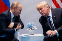 Putin och Trump under G20-mötet i Hamburg i juli.