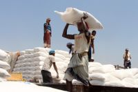 Mängden mat som WFP ger krigshärjade Jemen kommer minska. Arkivbild.