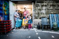 Marina Gross och hennes man Andrej har 4 barn. Utan matbanken i Essen där de hämtar gratis livsmedel skulle de inte klara sig.