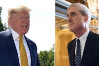 USA:s president Donald Trump och den särskilde åklagaren Robert Mueller, här på en bild från 2017.