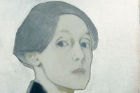 Helene Schjerfbeck, självporträtt från 1915 (beskuret).