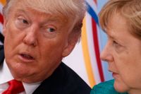 Donald Trump och Angela Merkel.