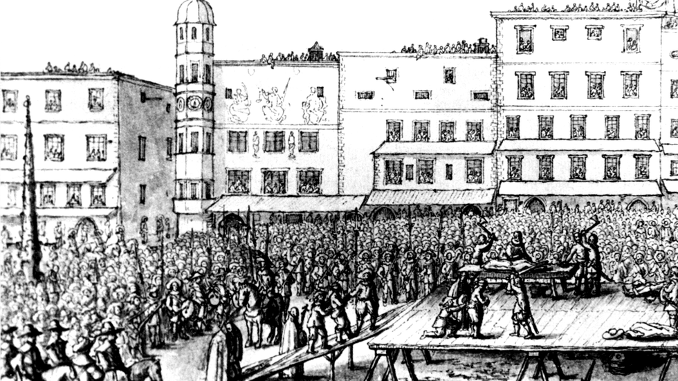  Martin Aichinger avrättades den 20 juni 1636 på Stora torget i österrikiska Linz.