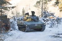 En bild från oktober 2018 då svenska soldater deltog i en stor Natoövning i Norge vid namn Trident Juncture 18. 