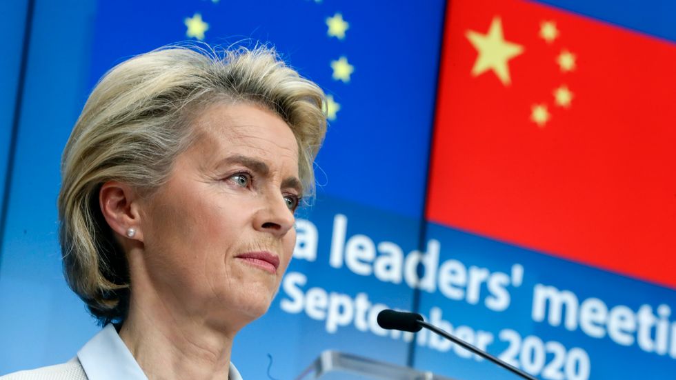 EU-kommissionens ordförande Ursula von der Leyen efter ett videomöte mellan ledare för EU och Kina i september 2020.