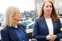 Statsminister Magdalena Andersson och Centerpartiets partiledare Annie Lööf.