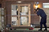 Polisens tekniker på platsen där en kvinna dödades av sin före detta sambo i Malmö.