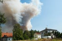 Branden väster om Sala, utanför samhället Gammelby nära Virsbo.