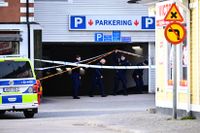 En man har skjutits ihjäl i Karlshamn.
