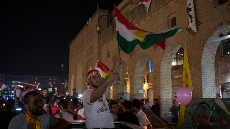 Efter folkomröstningen i september firade kurder på gatorna i Erbil, men efter det har missnöjet mot de politiska partierna växt. Arkivbild.
