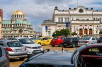 Bilar i Bulgariens huvudstad Sofia.