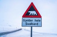 En varningsskylt på Svalbard. Arkivbild.