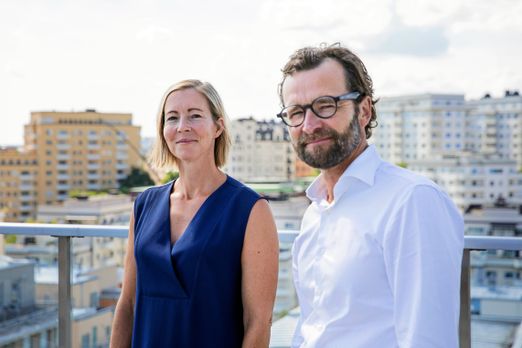 Svenska Dagbladets redaktionschefer Maria Rimpi och Martin Ahlquist. 