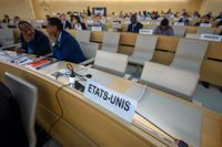 USA:s stol står tom vid FN:s råd för människorättsfrågor.