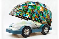 En ”visionär konceptbil” för framtidens självkörande bilar, designad av Dominic Wilcox.