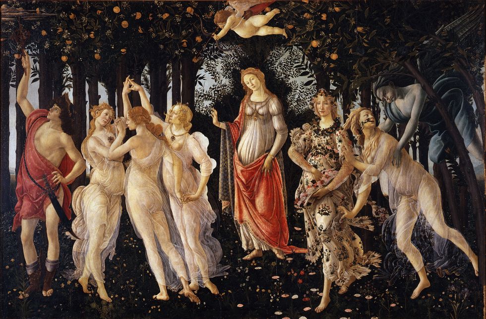 Med hjälp av Botticellis ”Våren” spårade Warburg den italienska ungrenässansens föreställningar om antiken.
