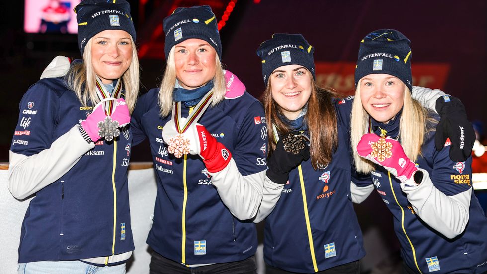 Sverige tar 18 medaljer i OS, tror AP. Frida Karlsson, Maja Dahlqvist, Ebba Andersson och Jonna Sundling har alla chansen. Arkivbild.