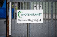 Apotekstjänst lager i Uppsala, där vd:n befann sig men inte ville svara på TT:s frågor.