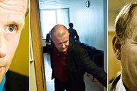Åklagare Tomas Lindstrand och försvarsadvokat Ralph Ekman efter häktningsförhandlingen som hölls bakom stängda dörrar.