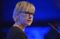 Utrikesminister Margot Wallström (S) talade i Sälen.