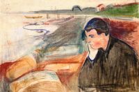 En version av Edvard Munchs berömda målning ”Melankoli” från 1891. 