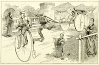 Ur Thomas Stevens ”Around the world on a bicycle”, publicerad 1887.
