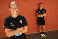 Rosengårds stjärnanfallare Anna Anvegård (främst) och Mimmi Larsson, nyförvärv från Linköping, kan bli en målfarlig duo för den regerande svenska mästarklubben denna säsong.