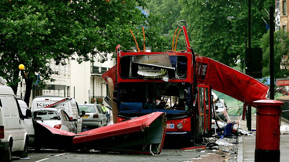 En av bomberna exploderade på buss nr 30 vid Tavistock Square.