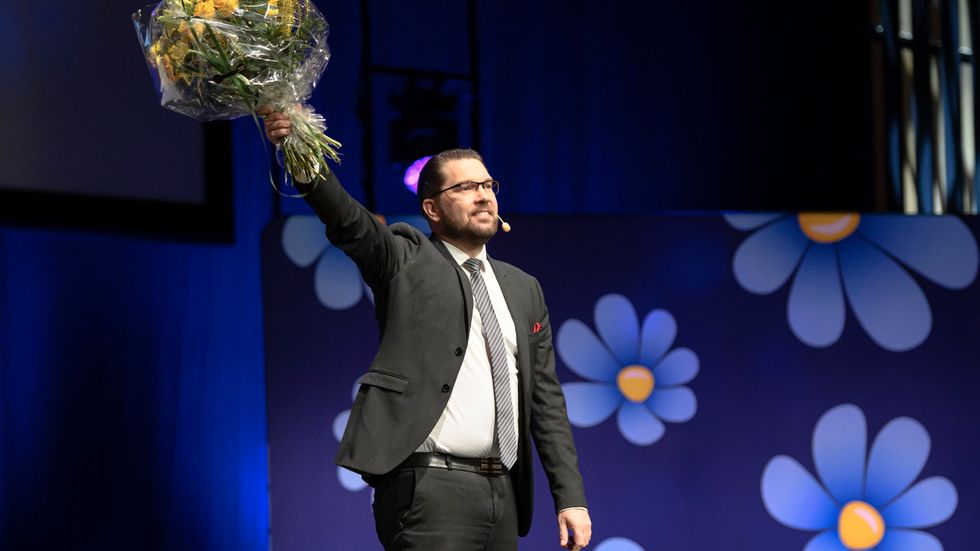 Sverigedemokraternas partiledare Jimmie Åkesson.