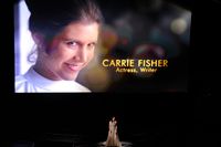 Carrie Fisher avled i fjol. I februari i år hyllades hon på Oscarsgalan. Arkivbild.