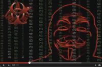 Skärmdump från Anonymous Youtube-film från förra veckan där gruppen lovade bekämpa IS på nätet.