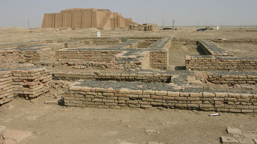 Ruiner i Ur i södra Irak, platsen för Ennigaldis museum.