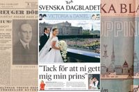 Ivar Kruegers död, uppmärksammade bröllop och ett gigantiskt förstasidesfel – scrolla för att se några historiska SvD-ettor.