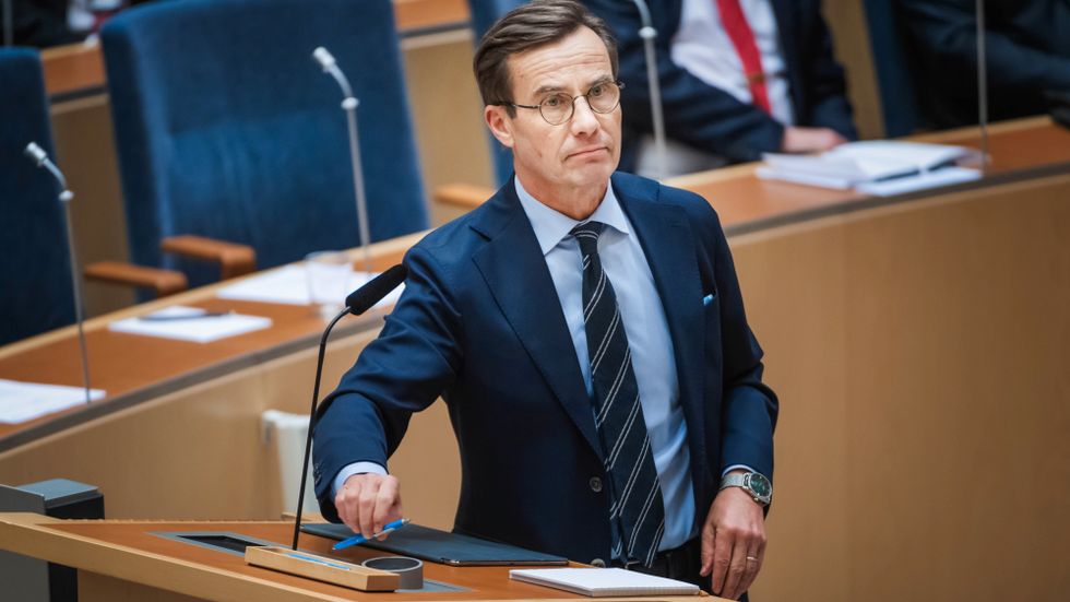 Statsminister Ulf Kristersson.