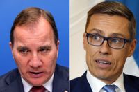 Sverige och Finlands båda statsministrar, Stefan Löfven (S) och Alexander Stubb, håller gemensam presskonferens i Helsingfors.