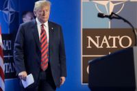 Donald Trump på Nato-toppmöte 2018.